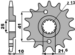 PBR gear wheel 345 14 18NC